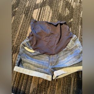 Maternity jean shorts